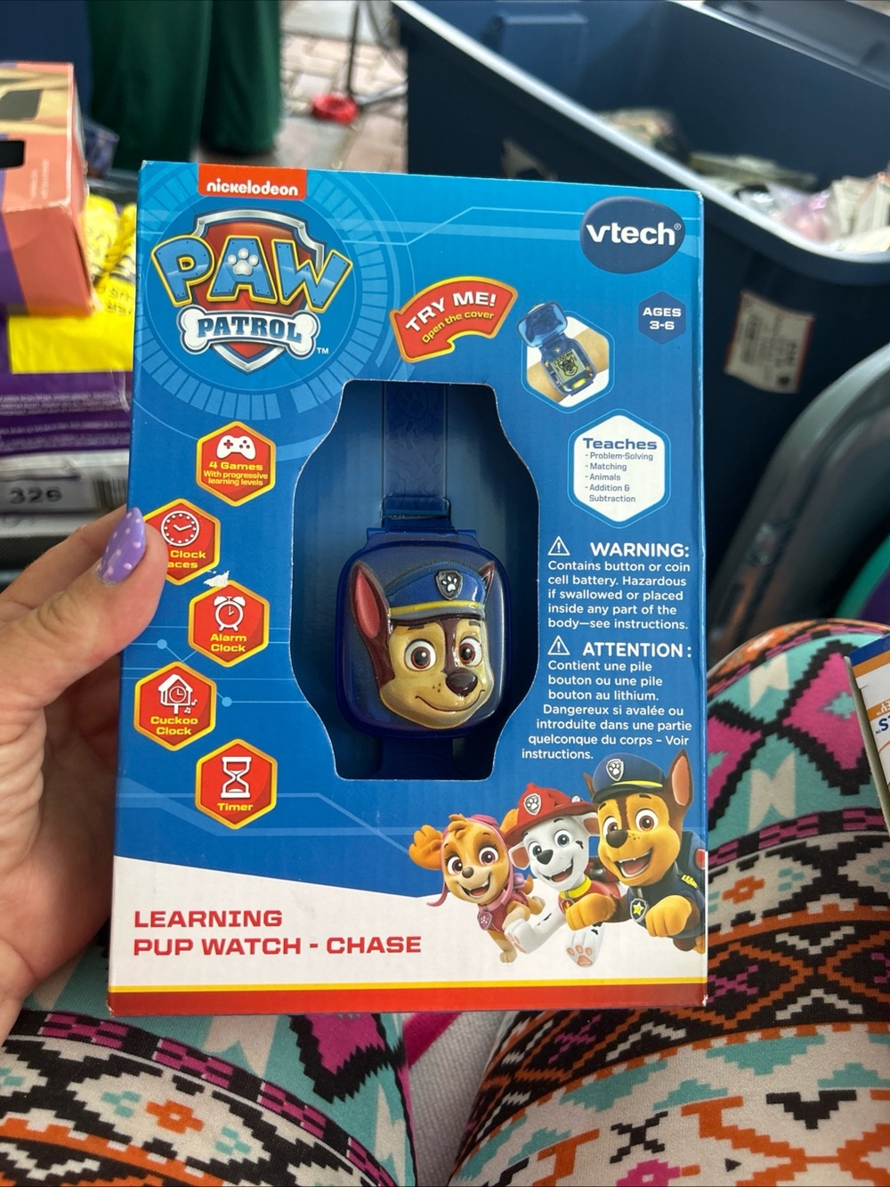 Nickelodeon PAW Patrol Learning Pup Watch - Blue with Chase Face